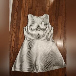 NWT- Black And White LOFT dress